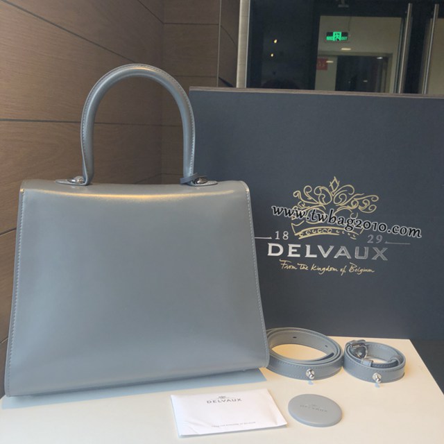 Delvaux頂級原單Brillant box皮雙環象牙白手提女包 德爾沃專櫃經典款Brillant PM包袋 bxs1122